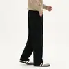 Pantalones casuales para hombre, pantalones de algodón y lino para hombre, pantalones rectos de corte holgado de alta calidad para el día a día, simples y versátiles