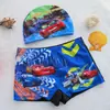 Lindos bañadores tipo bóxer de dibujos animados para niños con gorro de natación traje de baño para niños talla niños bañador para aguas termales para bebé niños