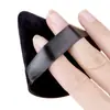 Esponja de Maquillaje de Terciopelo Cristalino Doble Cara con Forma de Abanico, Esponja para Polvos Sueltos, Polvos de Miel, Suave y Delicada