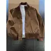 Chaqueta de vuelo americana cleanfit marca Marea Primaveral chaqueta corta tipo béisbol cuello alto rígida chaqueta de trabajo pesada
