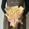 Ramo de Flores Puff Tejidas a Crochet Transfronterizas, Flores Artificiales, Ramo Tejido a Mano, Regalo de San Valentín al por Mayor