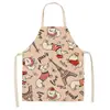 Delantal Lindo de Dibujos Animados Europeo y Americano Delantal de Cuello con Estampado de Perro de Animación Delantal de Lino para Cocina Casera para Conjunto