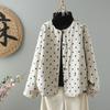 Novo Casaco Curto de Linho e Algodão Top Ponto Ondulado Slimming Artístico de Algodão e Linho para Commuter Outono e Inverno Cor de Linho Feminino