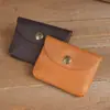 1229 Nova Carteira de Moedas de Couro Genuíno para Mulheres, Bolsa de Moedas, Pequena Carteira Feita de Couro Bovino de Camada Superior, Pode Guardar Cartões e Chaves
