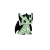 Broche Metálico de Dragão de Desenho Animado Insígnia de Anime Fofa Acessório Personalizado Criativo Decoração Versátil da Moda Transfronteiriço