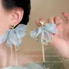 [Estrellas de Sal Marina] Pendientes de Estrella de Mar Exagerados y Únicos para Mujer, Estilo Vacacional, Viaje de Verano a la Costa, Pendientes Serie Azul