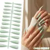 Puntas de Uñas Europeas y Americanas de Moda de Gama Alta Mate de Punta Larga, Colección de Color Sólido, Piezas para Uñas, 24 Piezas