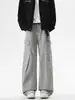 Ropa Popular para Hombre / Pantalones Casuales Nuevos de Primavera, Algodón Puro, Cintura Semi-Elástica con Cinturón de Botón, Estilo High Street Americano, Pantalones Largos