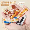Nueva Mini Regla de Palma de Gato de Dibujos Animados Regla Portátil para Material Escolar para Estudiantes de Primaria Regla Recta Portátil para Dibujo Portátil