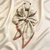 Bufanda Larga Estrecha de Seda Primavera y Otoño Combinación Universal para Mujer 2023 Pata de Gallo Profesional Decorativa Bufanda Pequeña Banda para el Cabello Lazo Bufanda para Bolso