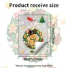 Pegatina electrostática para ventana de cristal con reno y corona de Navidad de dibujos animados, sin pegamento, no daña el cristal, decoración para ambiente festivo para ventanas de sala de estar