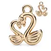 Aleación de Zinc Color KC Colgantes de Animales Joyería Hecha a Mano Accesorios Llaveros para Mujer Suministros Encantos de Cisne Elefante Venta al por Mayor