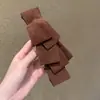 Clip de Banana de Lazo Multicapa de Gamuza Maillard de Alta Gama Coreano para el Cabello de Mujer Clip para Cola de Caballo Accesorios para el Cabello Estilo Nuevo