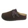Mules femininas de plataforma estilo Birkenstock, sem fecho, com solas grossas e bico fechado para uso externo, novo modelo primavera 2026