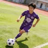 Conjunto de Uniforme de Futebol Personalizado com Manga Curta para Homens, Mulheres, Adultos e Crianças, Uniformes de Treino Estudantil e para Equipes de Competição com Números Impressos