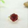 Anillo Rosa de Cinabrio Natural Colgante Pendientes Cinabrio Mineral en Bruto Anillo Tejido Pulsera Rosa Pulsera Regalo