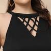 Roupa Feminina Plus Size Europeia e Americana Transfronteiriça Saia Suspender Recortada Flor Queimada Saia Assimétrica A-Line Vestido Sexy para Mulheres F200537
