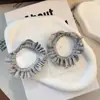 Goma para el pelo plisada de perla azul grisáceo estilo coreano con un toque de alta gama, encaje, alta elasticidad, scrunchie, nueva banda elástica de verano