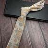 Corbata de Patrón Vintage Vestido de Negocios para Hombre 8cm de Ancho Coreano Casual Estilo Inglés Rayada a Mano Pluma