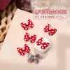 Año Nuevo Rojo Lunares Lazo Arte de Uñas Joyería Rojo Chino Carácter de Bendición Lingote Propicio Deseoso Accesorios de Uña Portátiles