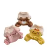 Abrigo de algodón con animales pequeños tridimensionales para otoño e invierno, ropa cálida de cuatro patas para mascotas con correa, mono engrosado con patrones lindos