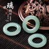 Anillo de Correr de Vidrio Anillo Conector Color Jade Accesorios para Joyería Hechos a Mano DIY Accesorios para Pulseras Collares Productos Semiacabados