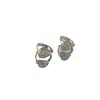 Pendientes de botón para oreja con lazo de amor de microincrustación exquisitos pequeños franceses, pendientes de moda de alta gama con temperamento dulce, versátiles