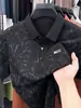 Nova Camiseta de Manga Curta para Homens 2026 com Estampa de Gola, Casual de Negócios, Amiga da Pele, Respirável, Camisa Polo de Caimento Solto para Homens