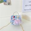 Moda cor de contraste princesa saco dos desenhos animados Chanel estilo bolsa de ombro moda Pearl bolsa das meninas cadeia crossbody mochila