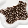 Perlas redondas de imitación de ABS no porosas, cuentas sueltas, accesorios de bricolaje, caja de cosméticos decorativa de macarrón, cuentas rellenas de color macarrón