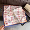Bufanda Impresa Estilo Coreano Divertida de Carrusel, Similar a la Seda, Chal de Alta Gama, Bufanda para el Cuello de Protección Solar, Pañuelo para la Cabeza, Bufanda