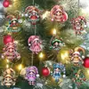 Navidad 12 Piezas Decoraciones de Gnomos Navideños de Madera Hechos a Mano Traje Perfecto para Adornos de Árbol y Ceremonia Festiva