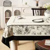 Mantel vintage estilo francés, impermeable y resistente al aceite, lavable, mantel rectangular, estilo de mediados de siglo, lujo ligero, mantel de comedor con ambiente de alta gama