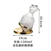 Juego de Copas de Vino de Cristal con Diamantes Dorados de Lujo, Copas de Cáliz, Dispensador de Vino, Decantador de Lujo Ligero para Uso en Banquetes en Casa, Accesorios para Vino, Artículos Decorativos