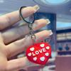 Famoso de Internet Llavero de PVC Transparente y Dulce Corazón Moderno Simple Ins Yiwu Regalo Publicitario Colgante para Bolso de Pareja