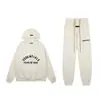 Sudadera con Capucha de Venta Caliente Transfronteriza 2025 con Letras Negras Flock Fog Multihilo Esenciales Marca de Moda