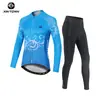 Maillot de Ciclismo Xintown Traje Largo Flor Azul Nuevo Traje Largo de Verano Traje de Carrera Traje Traje de Bicicleta Mujer