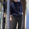 241159 Da Ai Mei Yi Yuan 2026 Novo Estilo Gola Alta Zíper Cor Sólida Jaqueta Calça Casual Moda Emagrecedora Roupas Femininas