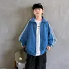 Chaqueta de Otoño para Niños 2026 Niños Medianos y Mayores Chaqueta Deportiva con Cuello Alto Niños Cuello Alto Casual Holgado Estilo Moderno Top Moderno