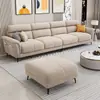 Sofá Moderno Simples 2026 Novo Tecido Tecnológico Sala de Estar de Luxo Leve Nórdico Apartamento Pequeno Linha Reta Três ou Quatro Lugares Móveis