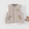 Chaleco acolchado para bebé para protección del vientre, otoño e invierno, chaleco cálido de algodón acolchado de 160 g para niños y niñas