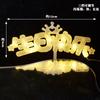 Cadena de luces LED blancas cálidas para decoración de tartas y repostería, con enchufe luminoso para fiestas de cumpleaños y disfraces.