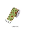 Cinta de lino sintético en stock para decoraciones navideñas, cinta navideña impresa a medida con purpurina, transfronterizo a medida