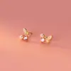Pendientes de Cereza de Plata S925 Nalan para Mujer, Estilo Coreano, Frescos y Sencillos, Pendientes Incrustados con Perla Sintética y Diamantes M00542