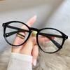 Gafas con montura grande y estampado de leopardo de estilo coreano, antiluz azul, 2023, nuevas, lisas, de cara grande, a la moda para mujer, con montura roja de red