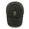 Sombrero gorro de otoño e invierno para hombre protección para las orejas sombrero de lana ganó la licitación a prueba de frío engrosado cálido para exteriores gorra de béisbol para mediana edad