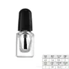 Frasco de Esmalte de Vidro Transparente com Pincel Quadrado Redondo Frasco de Cola para Unhas Frasco Sub-Embalagem de Cola para Esmalte Frasco de Amostra