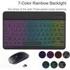 Teclado y ratón Bluetooth para tableta Apple iPad décima generación 10.9 colorido retroiluminado traje de teclado y ratón Bluetooth