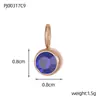 Accesorios de Joyería de Acero Inoxidable Más Vendidos Colgante de Piedra de Nacimiento Letra Accesorios para Joyería DIY Colgante de Circonita Colorido Venta al por Mayor