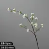 Nova Decoração de Casa Estilo Chinês com Flores Pequenas em Bola de Salgueiro Nevado Artificial de Caule Único para Exibição na Sala de Estar e Mesa de Jantar, Flores Artificiais Falsas e Galhos Secos